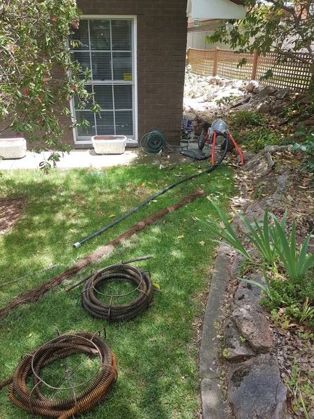 Drainage work in a yard by Luke Taylor Plumbing